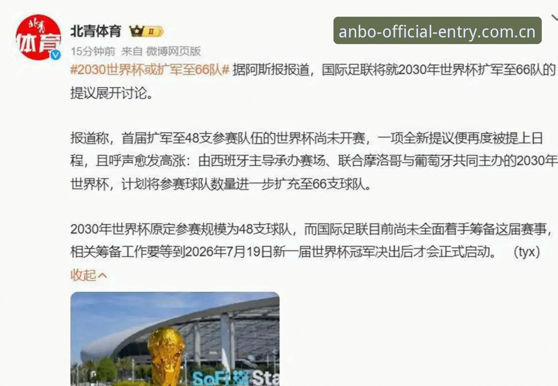 揭秘世界杯扩军至66队的幕后真相：中国男足能否搭上这趟“末班车”？